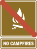 No Campfires Sign Clip Art